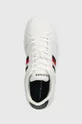 biały Tommy Hilfiger sneakersy skórzane SUPERCUP LTH STRIPES ESS