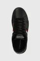 μαύρο Δερμάτινα αθλητικά παπούτσια Tommy Hilfiger SUPERCUP LTH STRIPES ESS