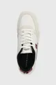 fehér Tommy Hilfiger bőr sportcipő ELEVATED CUPSOLE LTH MIX