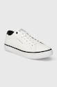 Tommy Hilfiger tenisówki skórzane TH HI VULC CORE LOW LEATHER ESS FM0FM05041 biały AW24