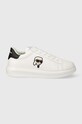 Kožené tenisky Karl Lagerfeld KAPRI MENS Planet friendly biela KL52530N.011