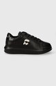 Karl Lagerfeld sneakers din piele KAPRI MENS Planet friendly negru KL52530N.00X