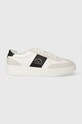 Usnjene superge Karl Lagerfeld KOURT III Zrnato usnje bela KL51524.011