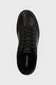 Calvin Klein sneakersy skórzane LOW TOP LACE UP LTH czarny HM0HM01455