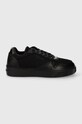 Tenisky Calvin Klein LOW TOP LACE UP W/ STITCH přírodní kůže černá HM0HM01368