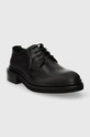 Δερμάτινα κλειστά παπούτσια Calvin Klein POSTMAN DERBY HM0HM01356 μαύρο SS24