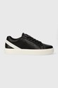 Кожаные кроссовки Calvin Klein LOW TOP LACE UP ARCHIVE STRIPE Planet friendly чёрный HM0HM01292