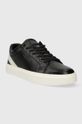 Kožne tenisice Calvin Klein LOW TOP LACE UP ARCHIVE STRIPE HM0HM01292 crna SS24