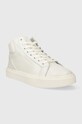 Calvin Klein sneakersy skórzane HIGH TOP LACE UP ARCHIVE STRIPE HM0HM01291 biały SS24