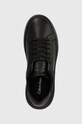 Calvin Klein bőr sportcipő LOW TOP LACE UP PET fekete HM0HM01288
