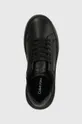 czarny Calvin Klein sneakersy skórzane LOW TOP LACE UP PET