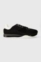 Αθλητικά Calvin Klein LOW TOP LACE UP δέρμα σαμουά μαύρο HM0HM01286