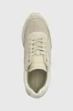 beżowy Calvin Klein sneakersy skórzane LOW TOP LACE UP MIX