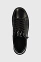 Calvin Klein sneakersy skórzane LOW TOP LACE UP W/ZIP MONO czarny HM0HM01277