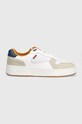 Levi's sneakers GLIDE piele întoarsă alb 235200.51.