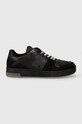 Кроссовки Calvin Klein Jeans BASKET CUPSOLE LOW LTH NBS LUM замш чёрный YM0YM00869