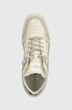 Kožené tenisky Calvin Klein Jeans BASKET CUPSOLE MID LTH ML FAD béžová YM0YM00883