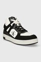 Kožne tenisice Calvin Klein Jeans BASKET CUPSOLE MID LTH ML FAD YM0YM00883 crna SS24