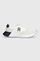 Tenisice Tommy Hilfiger CLASSIC ELEVATED RUNNER LOCKER tekstil bijela FM0FM04939