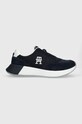 Tenisky Tommy Hilfiger CLASSIC ELEVATED RUNNER LOCKER semišová kůže námořnická modř FM0FM04939