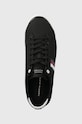 Tommy Hilfiger tenisi TH HI VULC LOW STRIPES MESH negru FM0FM04946