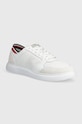 Sneakers boty Tommy Hilfiger LIGHTWEIGHT CUP SEASONAL MIX přírodní kůže bílá FM0FM04961