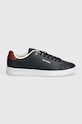 Tommy Hilfiger sneakersy skórzane COURT CUPSOLE RWB LTH FM0FM04966 granatowy SS24