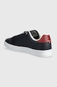 Obuwie Tommy Hilfiger sneakersy skórzane COURT CUPSOLE RWB LTH FM0FM04966 granatowy