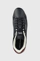 Tommy Hilfiger sneakersy skórzane COURT CUPSOLE RWB LTH granatowy FM0FM04966