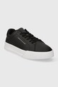 Kožené tenisky Tommy Hilfiger TH COURT LEATHER FM0FM04971 čierna SS24