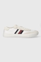 λευκό Δερμάτινα αθλητικά παπούτσια Tommy Hilfiger TH CUPSET RWB LTH Ανδρικά