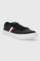 Tommy Hilfiger sneakersy skórzane TH CUPSET RWB LTH granatowy