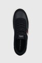Tommy Hilfiger sneakersy skórzane TH CUPSET RWB LTH granatowy FM0FM04975