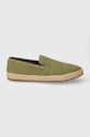 Tommy Hilfiger espadryle zamszowe TH ESAPDRILLE CLASSIC SUEDE zielony FM0FM04984