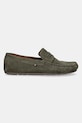 Замшеві мокасини Tommy Hilfiger CASUAL SUEDE DRIVER FM0FM04998 зелений SS25