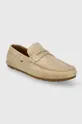 Tommy Hilfiger velúr mokaszin CASUAL SUEDE DRIVER bézs