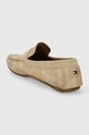 Încălțăminte Tommy Hilfiger mocasini din piele intoarsa CASUAL SUEDE DRIVER FM0FM04998 bej