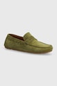 Tommy Hilfiger mokasyny zamszowe CASUAL SUEDE DRIVER skóra zamszowa zielony FM0FM04998