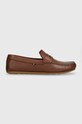 Tommy Hilfiger mokasyny skórzane CASUAL LEATHER DRIVER skóra licowa brązowy FM0FM04999