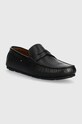 Kožne mokasinke Tommy Hilfiger CASUAL LEATHER DRIVER FM0FM04999 crna SS24