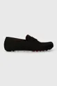 Tommy Hilfiger mokasyny nubukowe TH CLASSIC NUBUCK DRIVER czarny