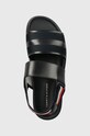 Tommy Hilfiger sandały skórzane ELEVATED STRAPPY SANDAL granatowy FM0FM05008