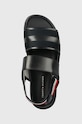 Tommy Hilfiger sandały skórzane ELEVATED STRAPPY SANDAL granatowy FM0FM05008