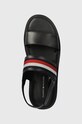 Tommy Hilfiger sandale CORE LTH STRAPPY SANDAL negru FM0FM05009