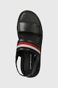 Sandály Tommy Hilfiger CORE LTH STRAPPY SANDAL černá FM0FM05009