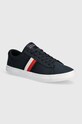 Tommy Hilfiger teniși ICONIC VULC STRIPES MESH Planet friendly bleumarin FM0FM05072