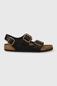 Шкіряні сандалі Birkenstock Milano Bold Gap 1023622 чорний SS24