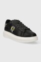 Karl Lagerfeld sneakersy skórzane KAPRI MENS KL52578.000 czarny SS24