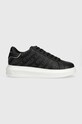 Karl Lagerfeld sneakersy skórzane KAPRI MENS Planet friendly czarny KL52571.007