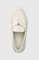 Кожени мокасини Karl Lagerfeld FLINT II бял KL53314.011